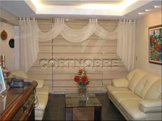 cortina em tecido para sal de tv